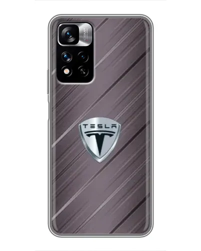 Чехол для Xiaomi Redmi Note 11 Pro Plus с картинкой «Металлическая текстура Tesla»