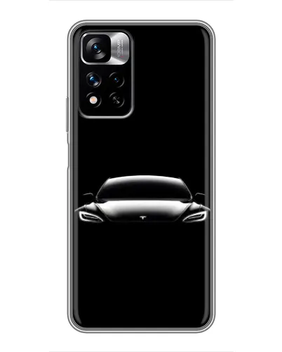 Чехол для Xiaomi Redmi Note 11 Pro Plus с картинкой «Фары Tesla Night»