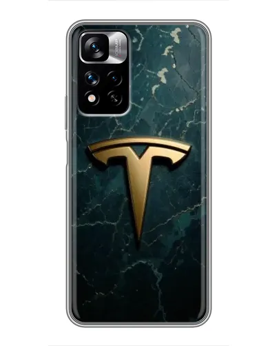 Чехол для Xiaomi Redmi Note 11 Pro Plus с картинкой «Мраморная Tesla Gold»