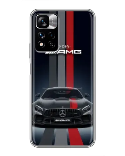 Чехол для Xiaomi Redmi Note 11 Pro Plus с картинкой «Mercedes — белый карбон»