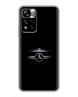 Чехол для Xiaomi Redmi Note 11 Pro Plus с картинкой «Mercedes — абстрактные линии»