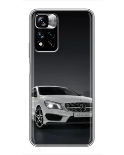 Чехол для Xiaomi Redmi Note 11 Pro Plus с картинкой «Mercedes AMG GT Silver»