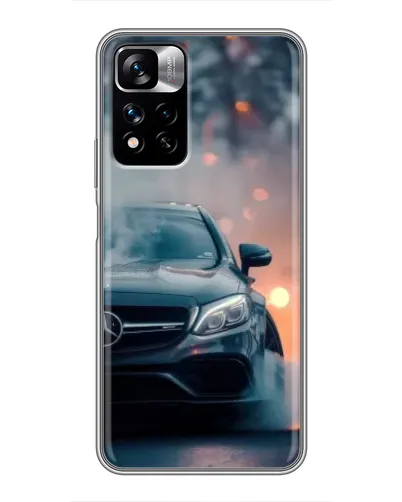 Чехол для Xiaomi Redmi Note 11 Pro Plus с картинкой «Mercedes — ночной город»