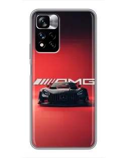 Чехол для Xiaomi Redmi Note 11 Pro Plus с картинкой «Mercedes AMG — красная линия»