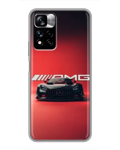 Чехол для Xiaomi Redmi Note 11 Pro Plus с картинкой «Mercedes AMG — красная линия»