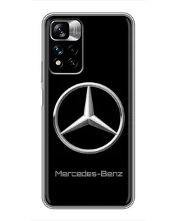 Чехол для Xiaomi Redmi Note 11 Pro Plus с картинкой «Mercedes Silver Logo»