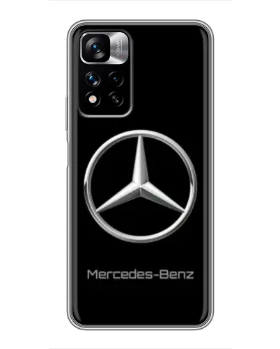 Чехол для Xiaomi Redmi Note 11 Pro Plus с картинкой «Mercedes Silver Logo»