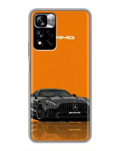 Чехол для Xiaomi Redmi Note 11 Pro Plus с картинкой «Оранжевый Mercedes AMG»
