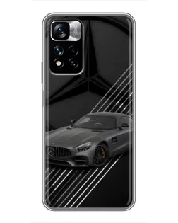 Чехол для Xiaomi Redmi Note 11 Pro Plus с картинкой «Mercedes AMG — графика»