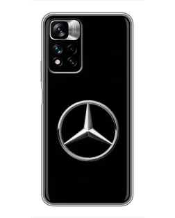 Чехол для Xiaomi Redmi Note 11 Pro Plus с картинкой «Mercedes классический лого»
