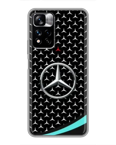 Чехол для Xiaomi Redmi Note 11 Pro Plus с картинкой «Mercedes — бирюзовый акцент»