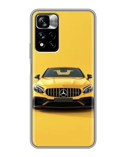 Чехол для Xiaomi Redmi Note 11 Pro Plus с картинкой «Желтый Mercedes GT»
