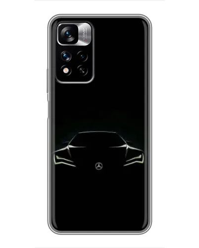 Чохол для Xiaomi Redmi Note 11 Pro Plus з картинкою «Mercedes — силует авто» Чохол для Xiaomi Redmi Note 11 Pro Plus з картинкою «Mercedes — силует авто»
