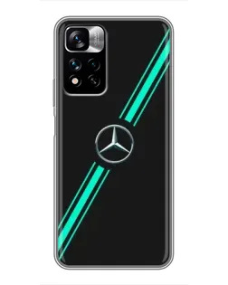 Чохол для Xiaomi Redmi Note 11 Pro Plus з картинкою «Спортивні лінії Mercedes»