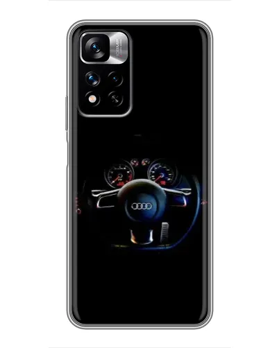 Чехол для Xiaomi Redmi Note 11 Pro Plus с картинкой «Салон Audi — руль»