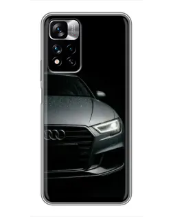 Чехол для Xiaomi Redmi Note 11 Pro Plus с картинкой «Audi — детализация кузова»