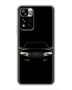 Чехол для Xiaomi Redmi Note 11 Pro Plus с картинкой «Audi — ночной контур»