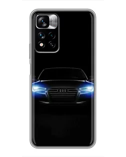 Чехол для Xiaomi Redmi Note 11 Pro Plus с картинкой «Audi в неоне»