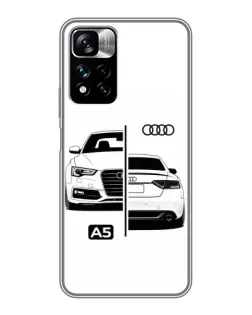Чехол для Xiaomi Redmi Note 11 Pro Plus с картинкой «Audi — контрастный дизайн»