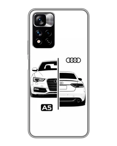 Чехол для Xiaomi Redmi Note 11 Pro Plus с картинкой «Audi — контрастный дизайн»