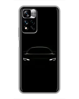 Чехол для Xiaomi Redmi Note 11 Pro Plus с картинкой «Взгляд Audi в темноте»