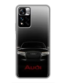 Чехол для Xiaomi Redmi Note 11 Pro Plus с картинкой «Audi — градиентный контур»