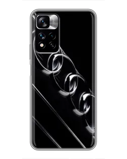 Чехол для Xiaomi Redmi Note 11 Pro Plus с картинкой «Audi — абстрактные кольца»