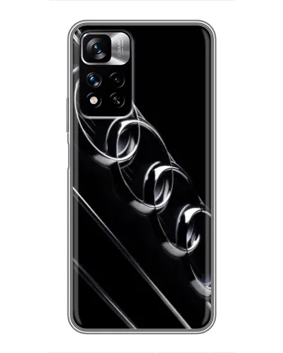 Чехол для Xiaomi Redmi Note 11 Pro Plus с картинкой «Audi — абстрактные кольца»