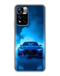 Чехол для Xiaomi Redmi Note 11 Pro Plus с картинкой «Audi — голубая энергия»