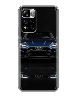 Чехол для Xiaomi Redmi Note 11 Pro Plus с картинкой «Audi — ночное отражение»