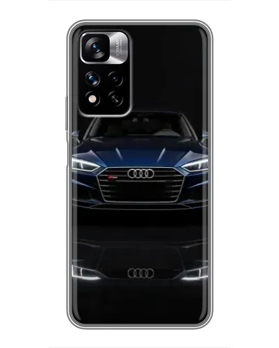 Чехол для Xiaomi Redmi Note 11 Pro Plus с картинкой «Audi — ночное отражение»