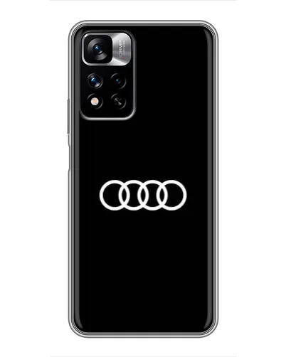 Чехол для Xiaomi Redmi Note 11 Pro Plus с картинкой «Audi White Logo»