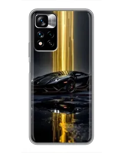 Чехол для Xiaomi Redmi Note 11 Pro Plus с картинкой «Ночной Lamborghini драйв»