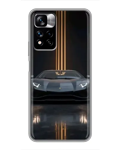 Чехол для Xiaomi Redmi Note 11 Pro Plus с картинкой «Lamborghini золотые линии»