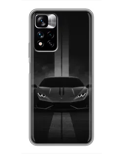 Чехол для Xiaomi Redmi Note 11 Pro Plus с картинкой «Lamborghini симметрия дорог»