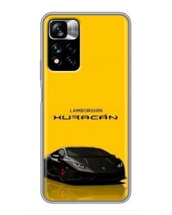 Чехол для Xiaomi Redmi Note 11 Pro Plus с картинкой «Lamborghini Huracan черный»