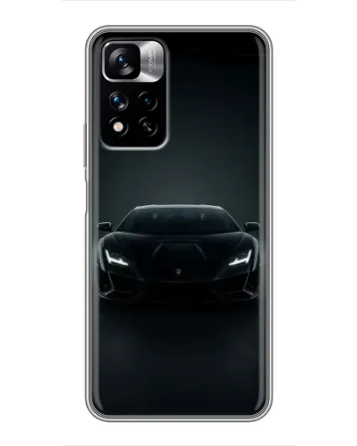 Чехол для Xiaomi Redmi Note 11 Pro Plus с картинкой «Черный Lamborghini Aventador»