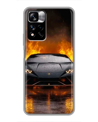 Чехол для Xiaomi Redmi Note 11 Pro Plus с картинкой «Lamborghini в огне»