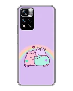 Чехол для Xiaomi Redmi Note 11 Pro Plus с картинкой «Радужные Пушины»