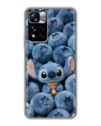 Чехол для Xiaomi Redmi Note 11 Pro Plus с картинкой «Стич и голубика»