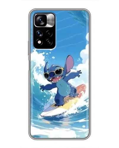 Чехол для Xiaomi Redmi Note 11 Pro Plus с картинкой «Стич на волне»