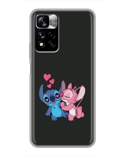 Чехол для Xiaomi Redmi Note 11 Pro Plus с картинкой «Анжел целует Стича»