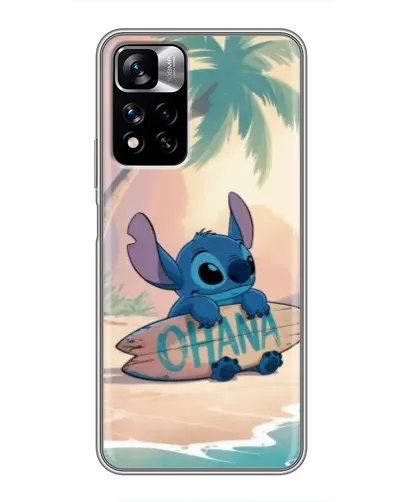 Чехол для Xiaomi Redmi Note 11 Pro Plus с картинкой «Стич на серфе»