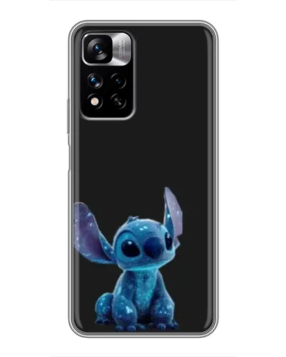 Чехол для Xiaomi Redmi Note 11 Pro Plus с картинкой «Стич на черном»