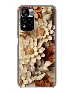Чехол для Xiaomi Redmi Note 11 Pro Plus с картинкой «Бежевый флористический декор» Чехол для Xiaomi Redmi Note 11 Pro Plus с картинкой «Бежевый флористический декор»