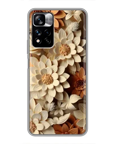 Чехол для Xiaomi Redmi Note 11 Pro Plus с картинкой «Бежевый флористический декор»