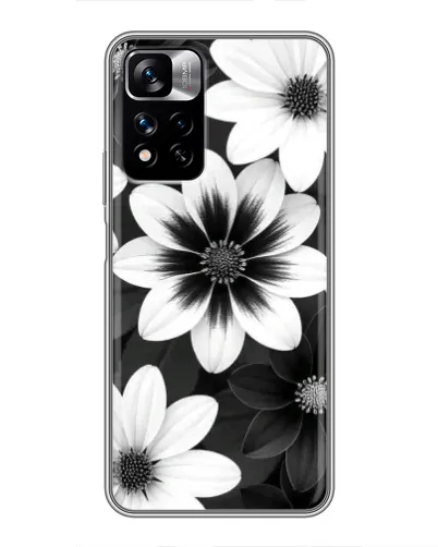 Чехол для Xiaomi Redmi Note 11 Pro Plus с картинкой «Монохромные астры»