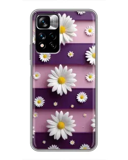 Чехол для Xiaomi Redmi Note 11 Pro Plus с картинкой «Ромашки на фиолетовом» Чехол для Xiaomi Redmi Note 11 Pro Plus с картинкой «Ромашки на фиолетовом»