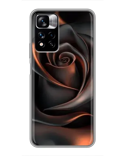 Чехол для Xiaomi Redmi Note 11 Pro Plus с картинкой «Шелковая черная роза»