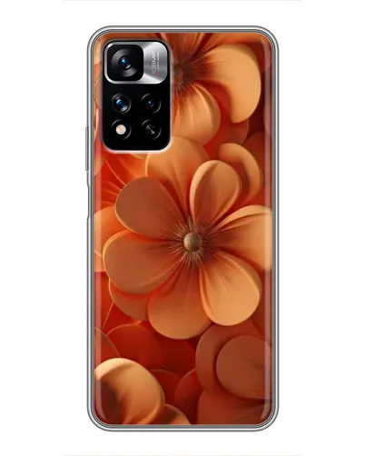 Чехол для Xiaomi Redmi Note 11 Pro Plus с картинкой «Оранжевый макро цветок»